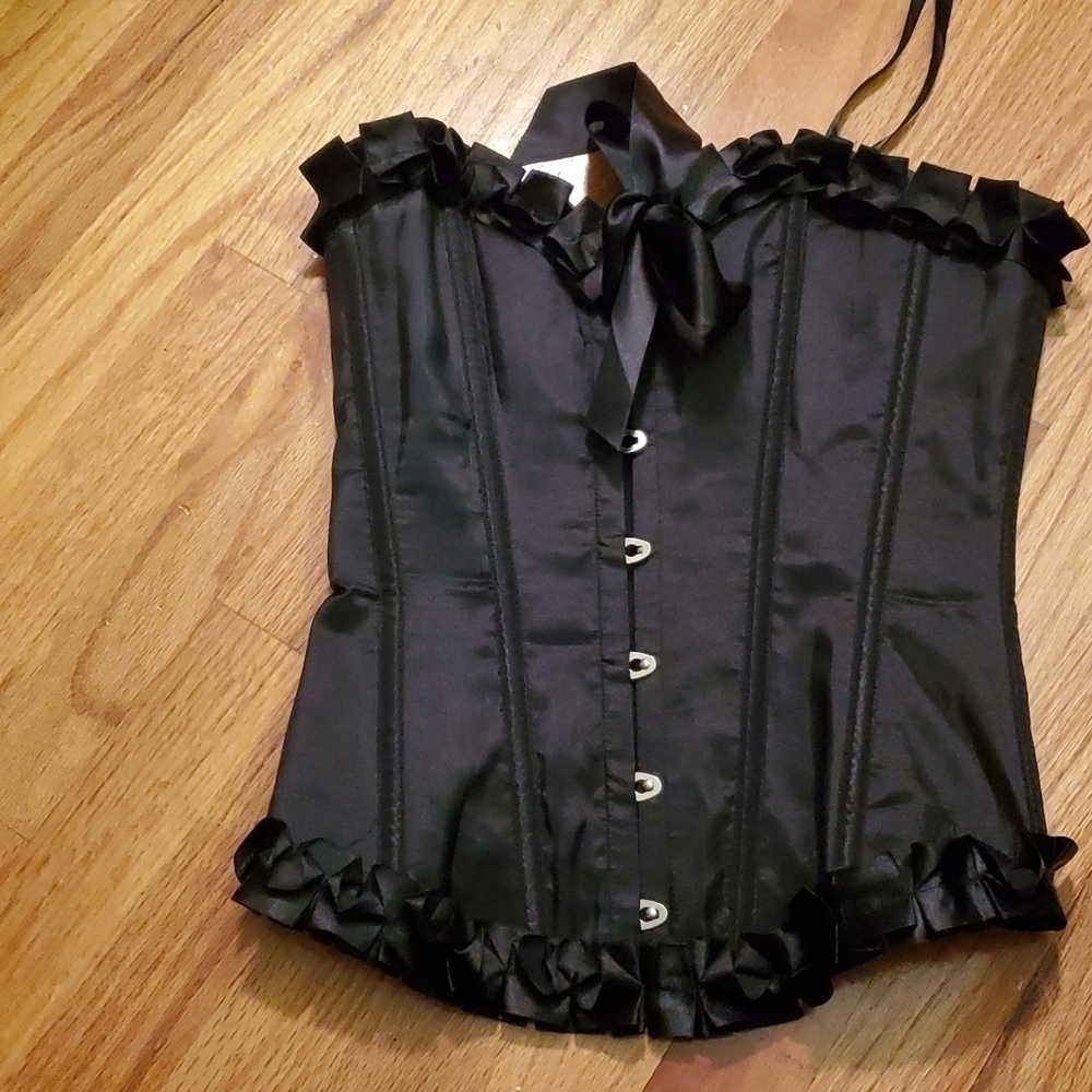 BLACK Lace Up Corset Size Small